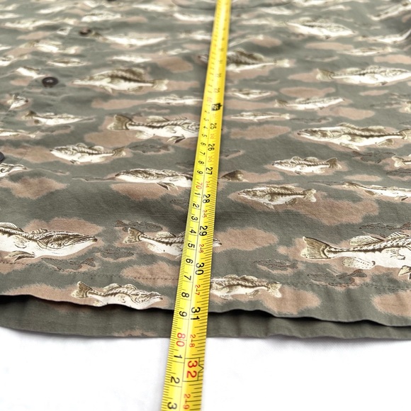 Columbia XXL Vintage Fish Pattern Shirt Short Sleeve Button Down Cotton - Picture 8 of 9